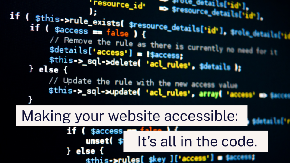 Making your website accessilble